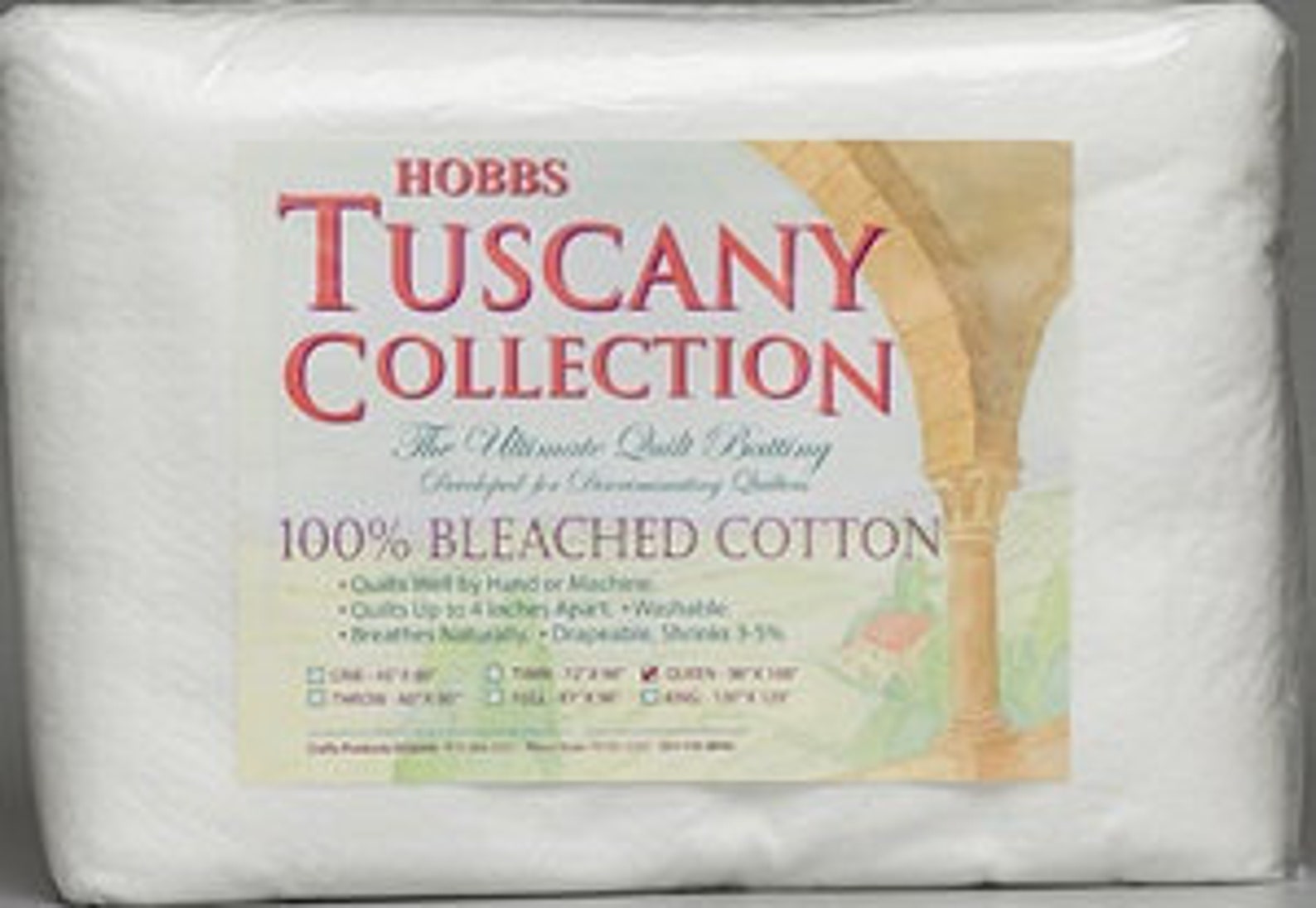 Tuscany Bleached Cotton Quilt Batting Twin Size 72 X Etsy