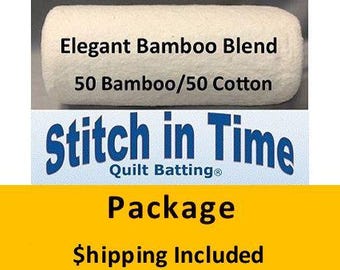 EBB60 Elegant Bamboo Blend 50/50 Batting (Package, Throw(2)) shipping included*