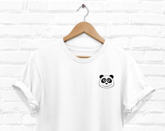 Panda Shirt, Panda T Shirt, Panda White Tshirt, Anime Panda Bear Pocket T-Shirt, Cool Panda Gift Ideas, Tumblr Shirt, Men Animal Tee Shirts