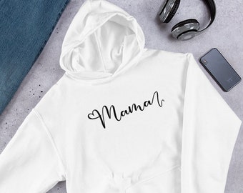 Mother's Day Gift for Mom, Mama Hoodie, Mama Sweatshirt, Cute Mom Hoodie, Mom Sweatshirt, Cute Gift for Mom, Gift for New Mom, Birthday Gift