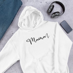 Mother's Day Gift for Mom, Mama Hoodie, Mama Sweatshirt, Cute Mom Hoodie, Mom Sweatshirt, Cute Gift for Mom, Gift for New Mom, Birthday Gift image 1