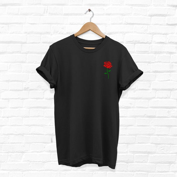 red rose t shirt mens