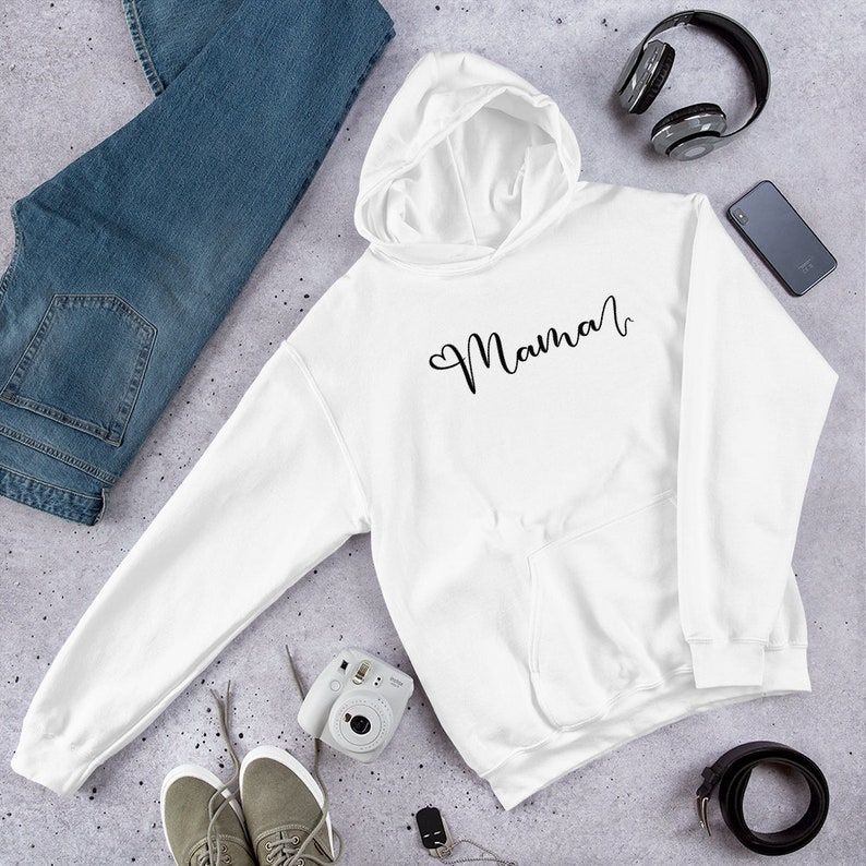 Mother's Day Gift for Mom, Mama Hoodie, Mama Sweatshirt, Cute Mom Hoodie, Mom Sweatshirt, Cute Gift for Mom, Gift for New Mom, Birthday Gift image 1