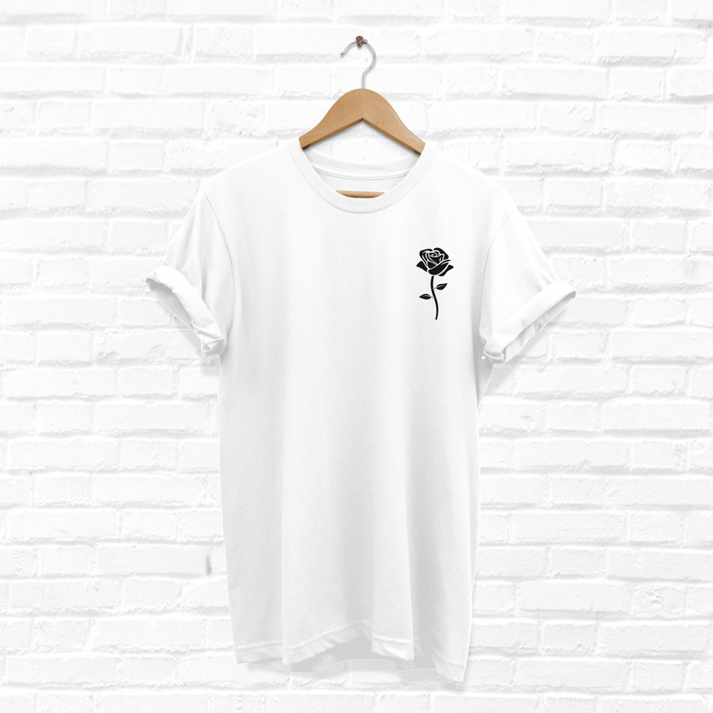 Black Rose Shirt, Rose Tshirt, Pocket Rose T Shirt, Roses White Tee,  Hypebeast Clothing, Trendy T-shirt, Streetwear Shirts for Men and Women -  Etsy