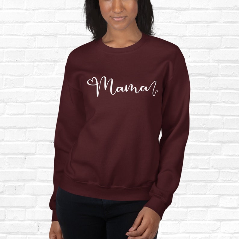 Mother's Day Gift for Mom, Mama Hoodie, Mama Sweatshirt, Cute Mom Hoodie, Mom Sweatshirt, Cute Gift for Mom, Gift for New Mom, Birthday Gift image 2