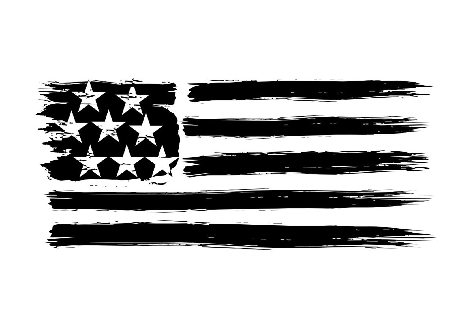 SVG DXF PNG Tattered United States American Flag | Etsy UK