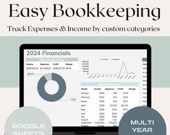 Effortless Bookkeeping Google Sheet Template - Simplify Your Finances Instantly!