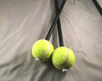 Body Drumming Sticks With Tennis Ball Head (Pair)