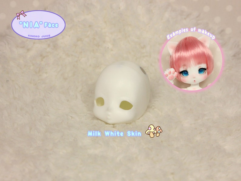 B Grade NIA / Head Face / KINOKO JUICE Original Doll Milk White