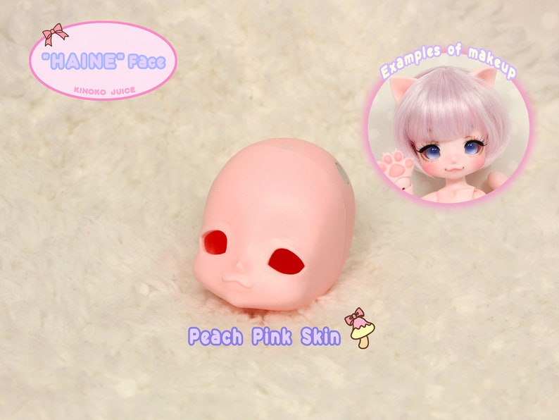 HAINE / Head Face / KINOKO JUICE Original Doll Peach Pink