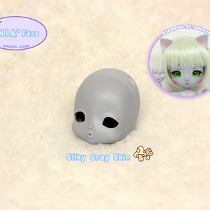 B Grade NIA / Head Face / KINOKO JUICE Original Doll Silky Gray