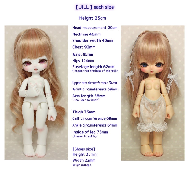 JILL / Dark Mint Skin Blank BJD / Kinoko Juice Original BJD Doll zdjęcie 8