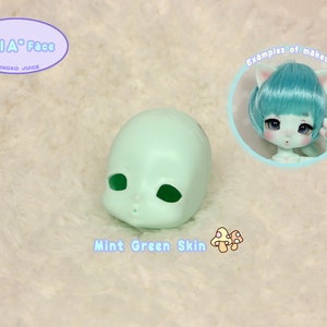 B Grade NIA / Head Face / KINOKO JUICE Original Doll Mint Green