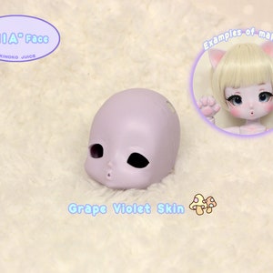 B Grade NIA / Head Face / KINOKO JUICE Original Doll Grape Violet