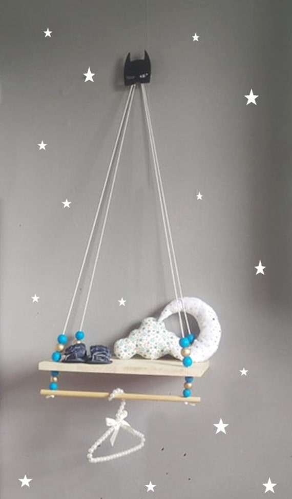 Madera columpio pared estante pared schweberegal Board salón habitación infantil decoración