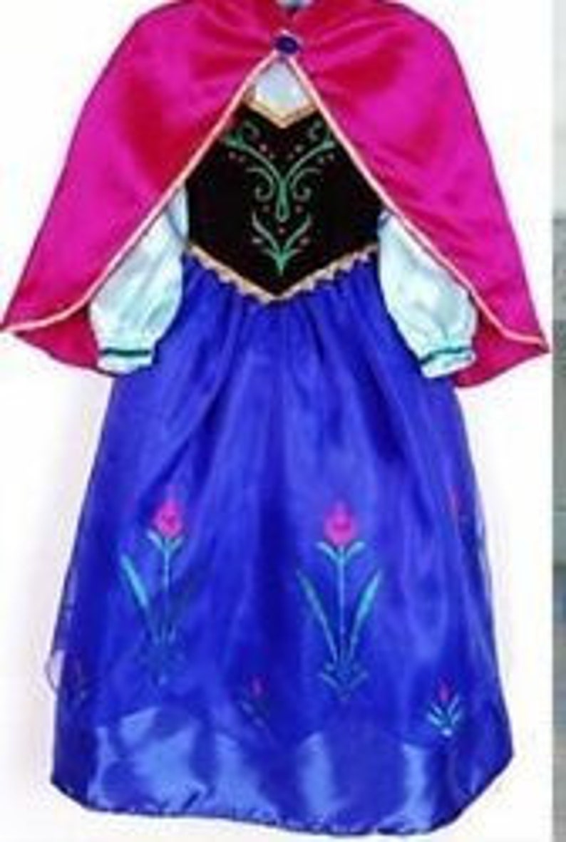 Princess elsa snow Queen dress costume blue girl dress The the snow Queen