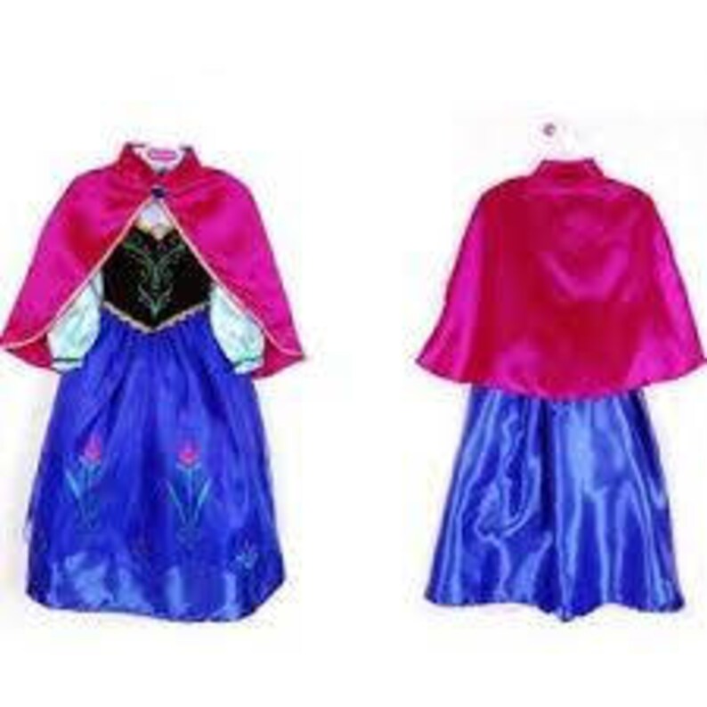 Princess elsa snow Queen dress costume blue girl dress The the snow Queen