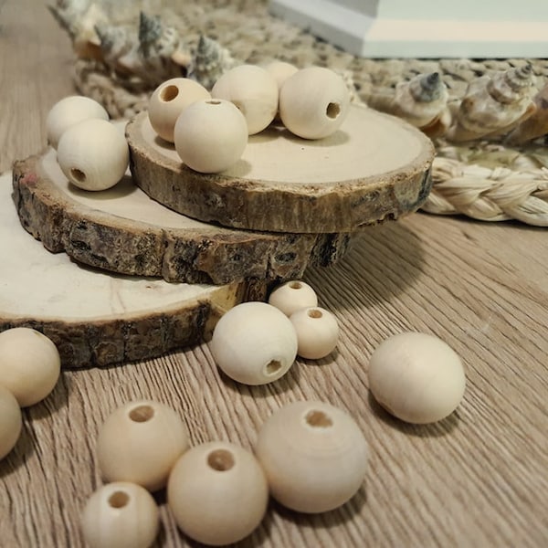 Perle bois naturel, sans traitement d'agent ou de produit chimique
