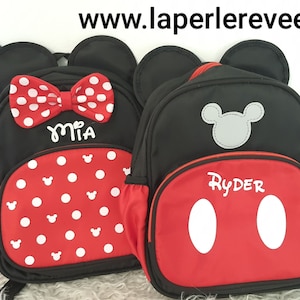 Sac à dos, cartable personnalisable disney minnie mickey