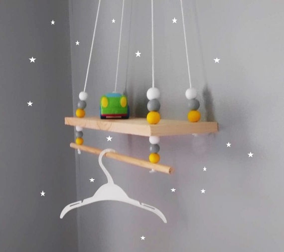 Madera columpio pared estante pared schweberegal Board salón habitación infantil decoración