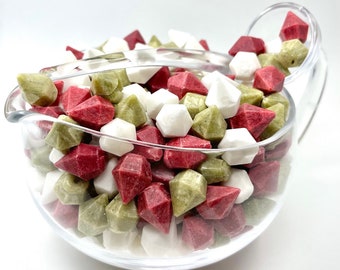 Sugar-Free Christmas Candy Jewels: Mint, Cherry & Coconut Flavors