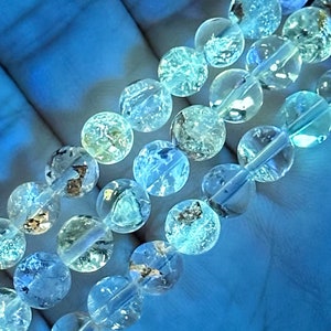 UV Reactive Petroleum Quartz Bracelet - Crown Chakra - No. 716