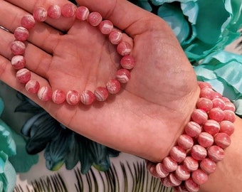 High Quality Rhodochrosite Bracelet - Rhodochrosite Jewelry - No. 685