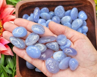 Blue Chalcedony Tumbles - Throat Chakra - No. 411