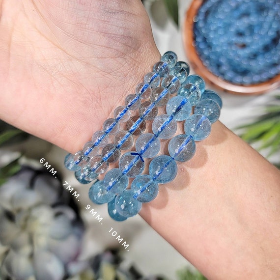 Rock-Crystal & Blue Topaz Gemstone Beaded Flexible Bracelet BS-1071 –  Online Gemstone & Jewelry Store By Gehna Jaipur