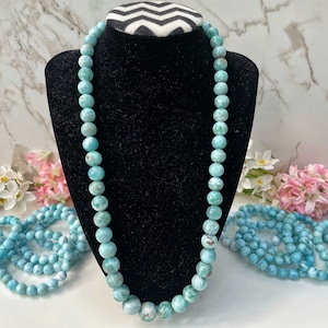 Larimar Bead Necklace - #3