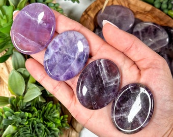 Amethyst Worry Stone - Third Eye or Crown Chakra - No. 389