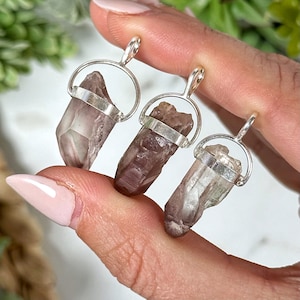 Sterling Silver Lithium Quartz Pendant - Heart and Third Eye Chakra - No. 281