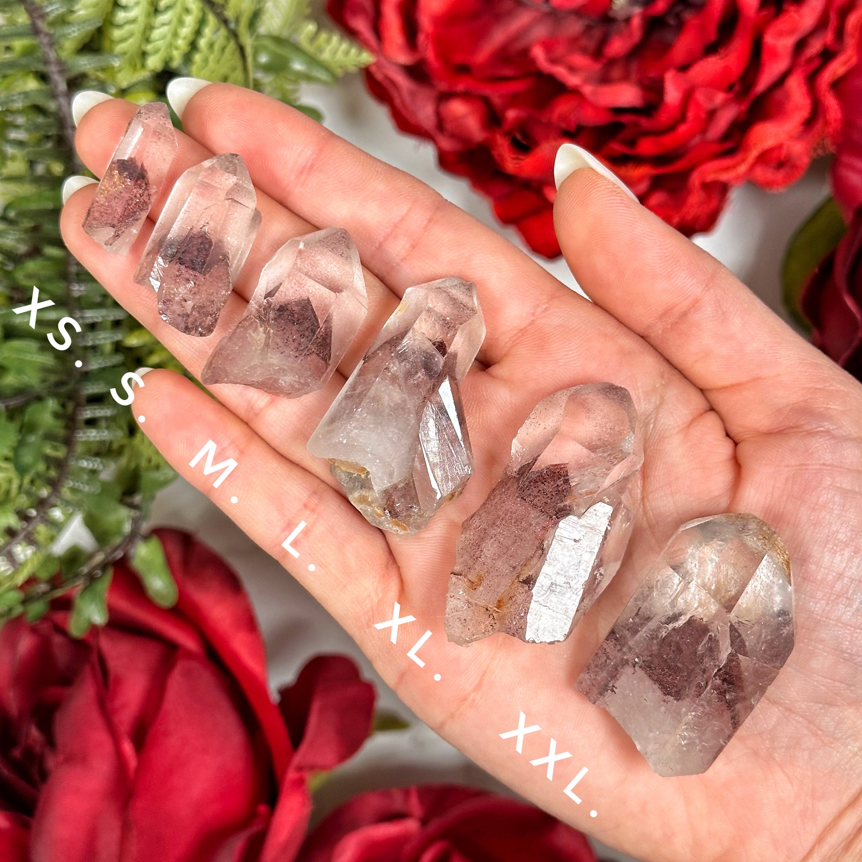 Raw Hematite Phantom Quartz Point - Root Chakra - No. 266 - Etsy