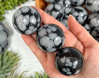 Snowflake Obsidian Sphere - Root Chakra - No. 534