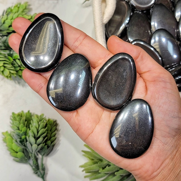 Hematite Teardrop Worry Stone - EMF Protector - No. 382