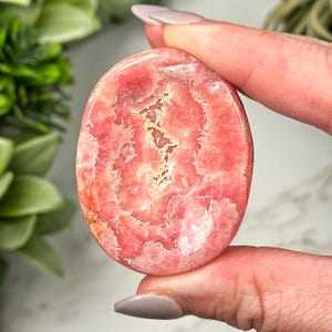 Rhodochrosite Worry Stone - #8