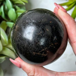Esfera de turmalina negra - #6