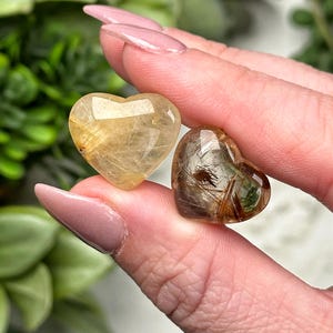 Mini Rutilated Quartz Hearts - All Chakras - No. 223