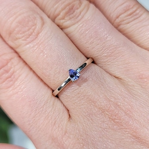 Tanzanite Ring Style 3 - Throat, Third Eye, and Crown Chakra - 925 Sterling Silver