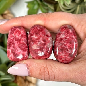One Thulite Necklace - Sacral, Solar Plexus, and Heart Chakra - No. 277