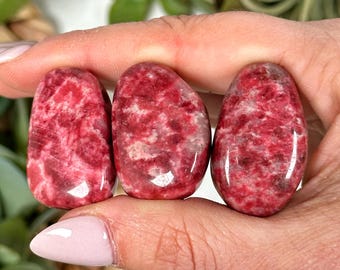 One Thulite Necklace - Sacral, Solar Plexus, and Heart Chakra - No. 277