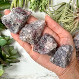 Raw Unicorn Stone Lepidolite Pink Tourmaline Smokey Quartz No. 851 image 1