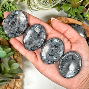 Larvikite Worry Stone - Root, Throat, and Third-Eye Chakra - No. 393