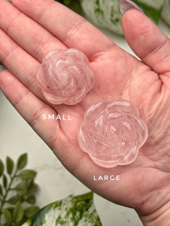 Mini Rose Quartz Rose | S, L | - No. 846 (polished Pink Crystal