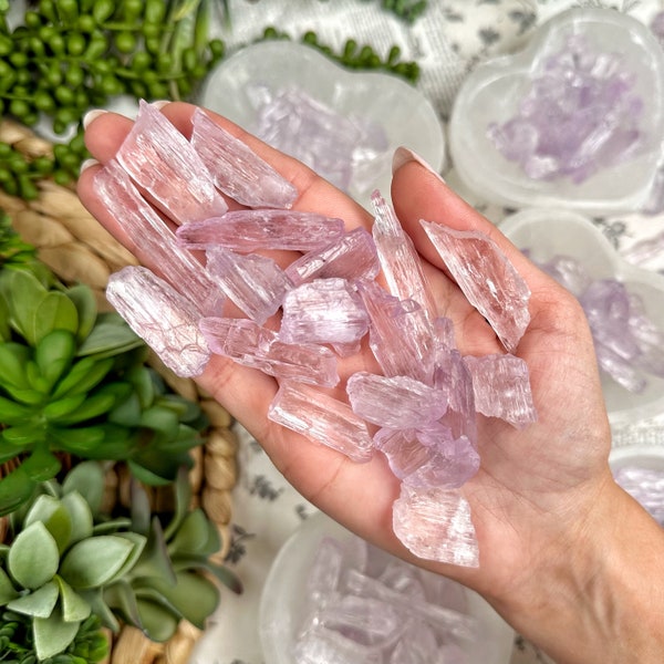 High Quality Raw Etched Kunzite - Heart Chakra - No. 262