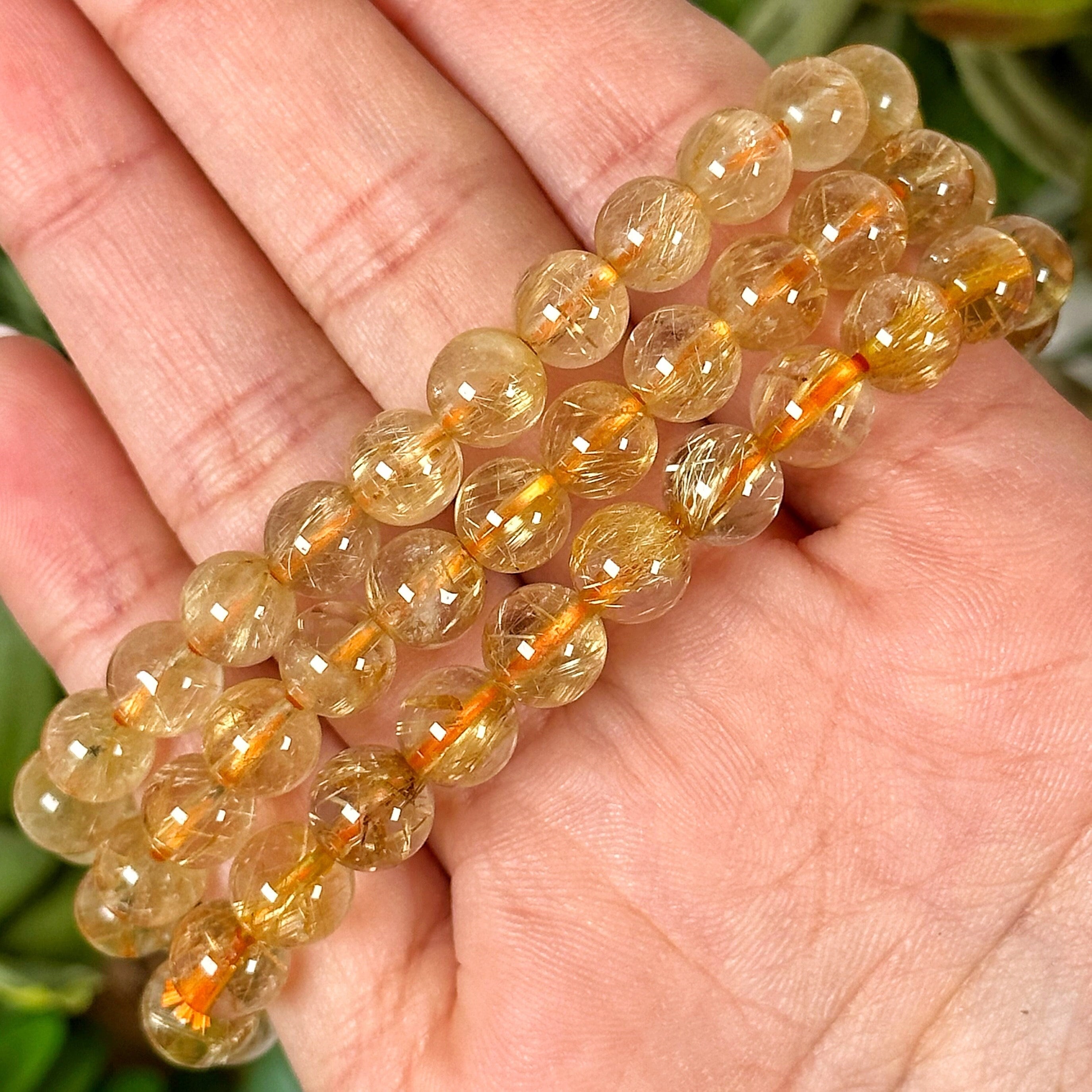 Rutile Quartz Bracelet - Etsy Rutile Quartz Bracelet - Etsy