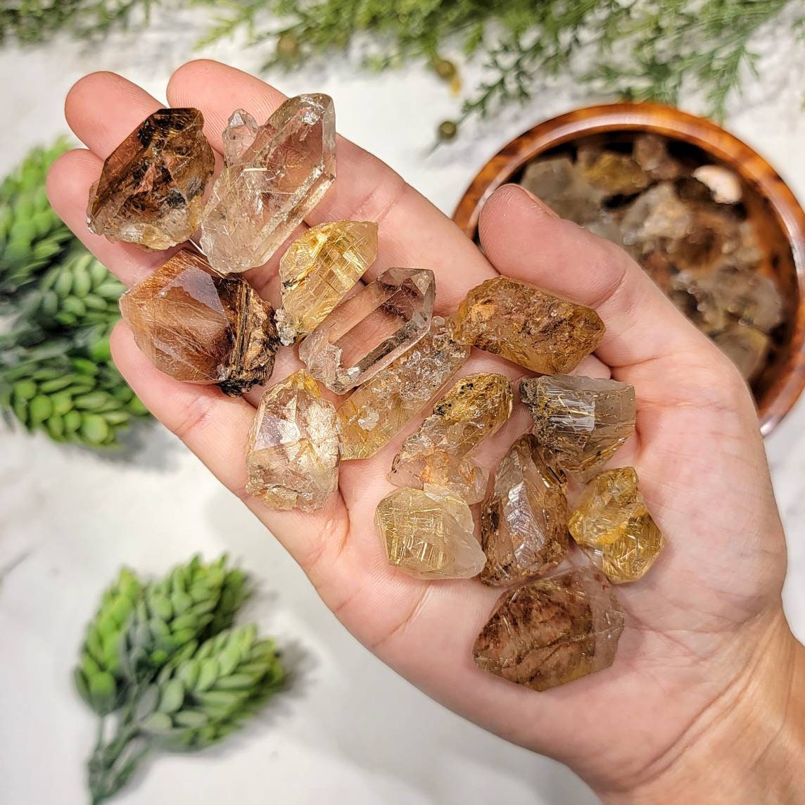 White rutilated shop quartz