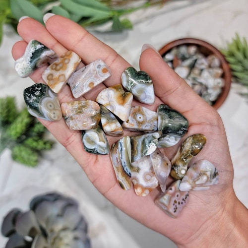 8th Vein Ocean Jasper Tumble | XS-L | - No. 410 (polished Colorful