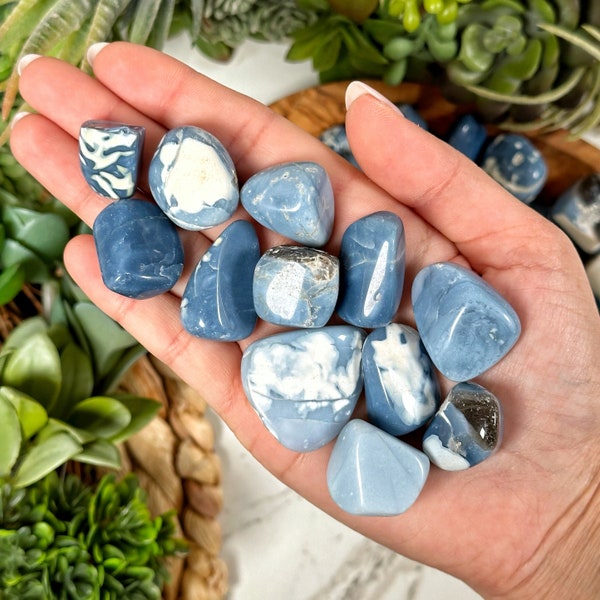 Blue Owyhee Opal Tumble - Throat Chakra - No. 459