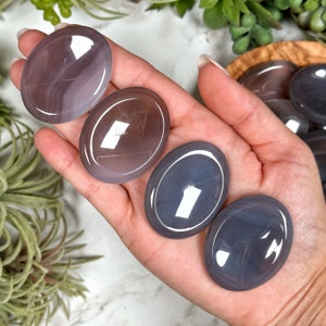 One Agate Oval Worry Stone - Root Chakra - No. 361